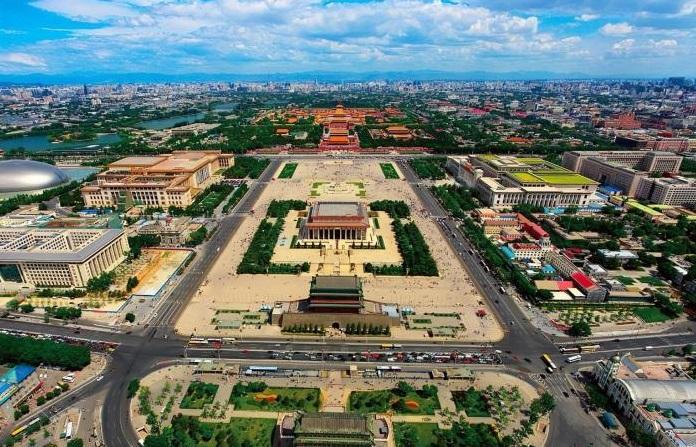 北京中軸線。(中新社)