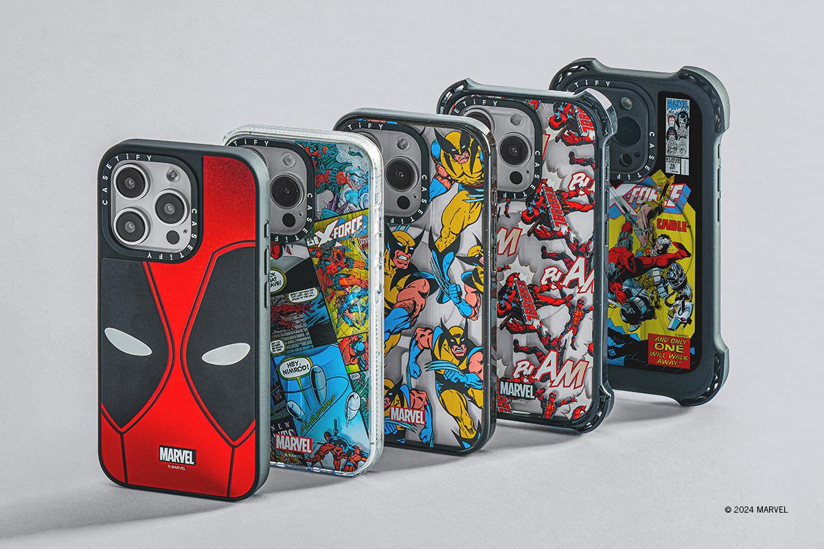 CASETiFY《死侍與狼人》主題聯乘系列以經典美式漫畫為設計。