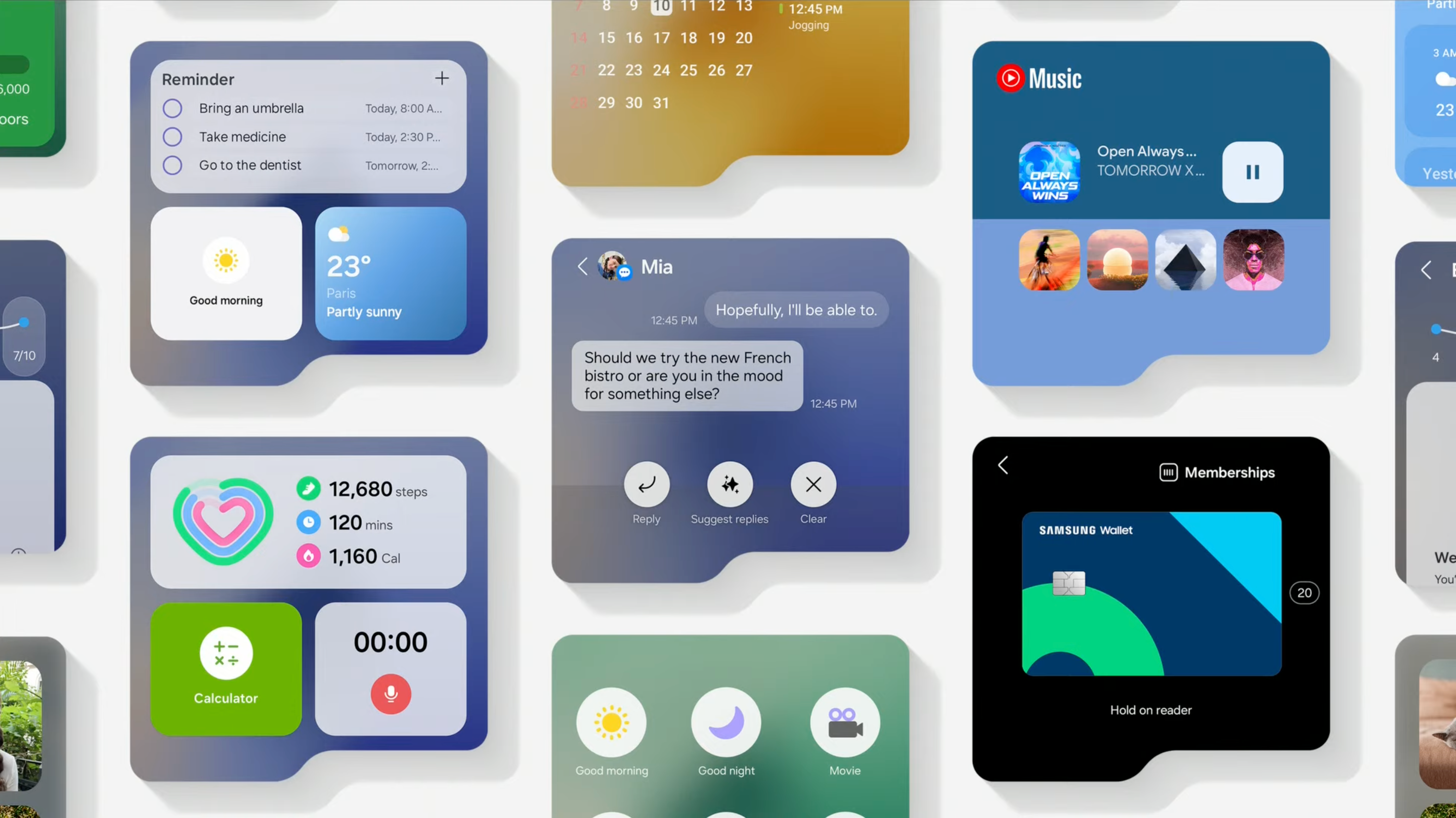 Galaxy Z Flip6在FlexWindow摺疊狀態下,都可使用多種功能。