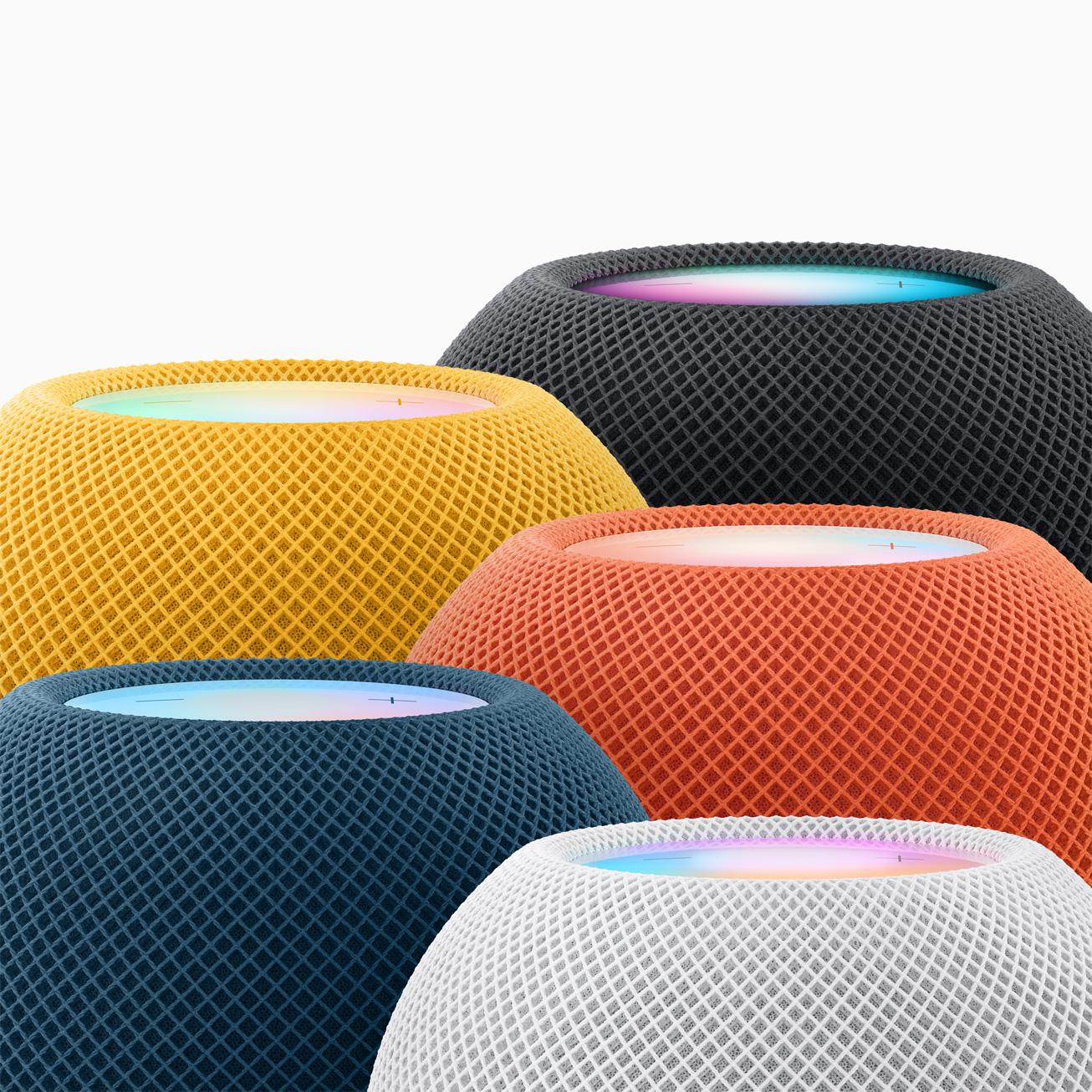 午夜暗色以外,HomePod mini亦備有黃色、橙色、藍色和白色。
