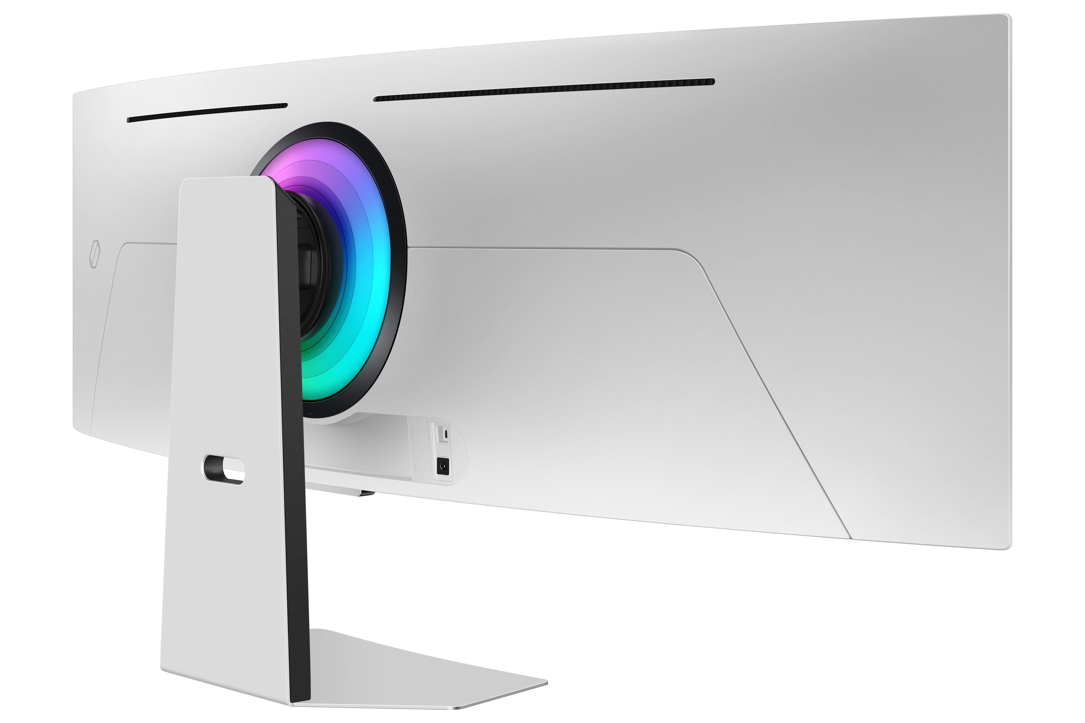 Samsung Odyssey OLED機背搭配Core Lighting+,並有DP、HDMI、Micro HDMI接口。