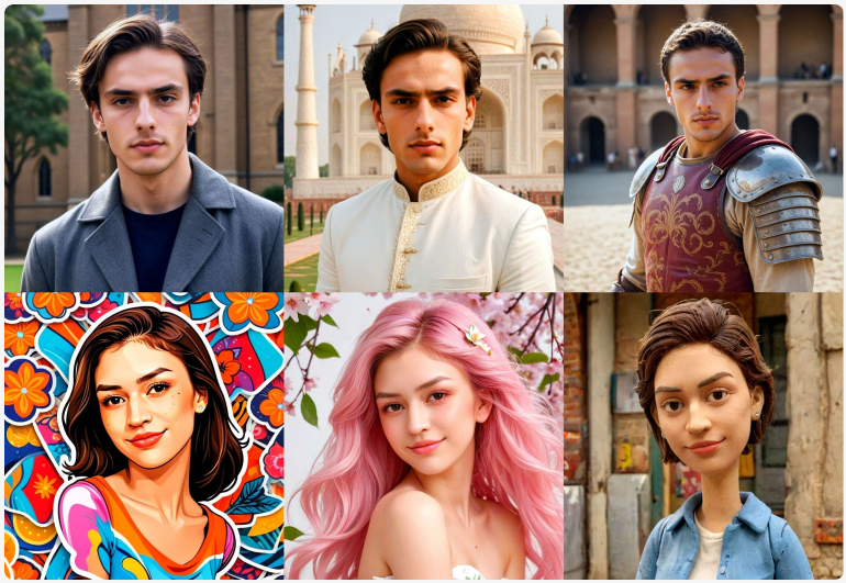 OPPO Reno12|AI魔法屋可改變造型及替換背景。