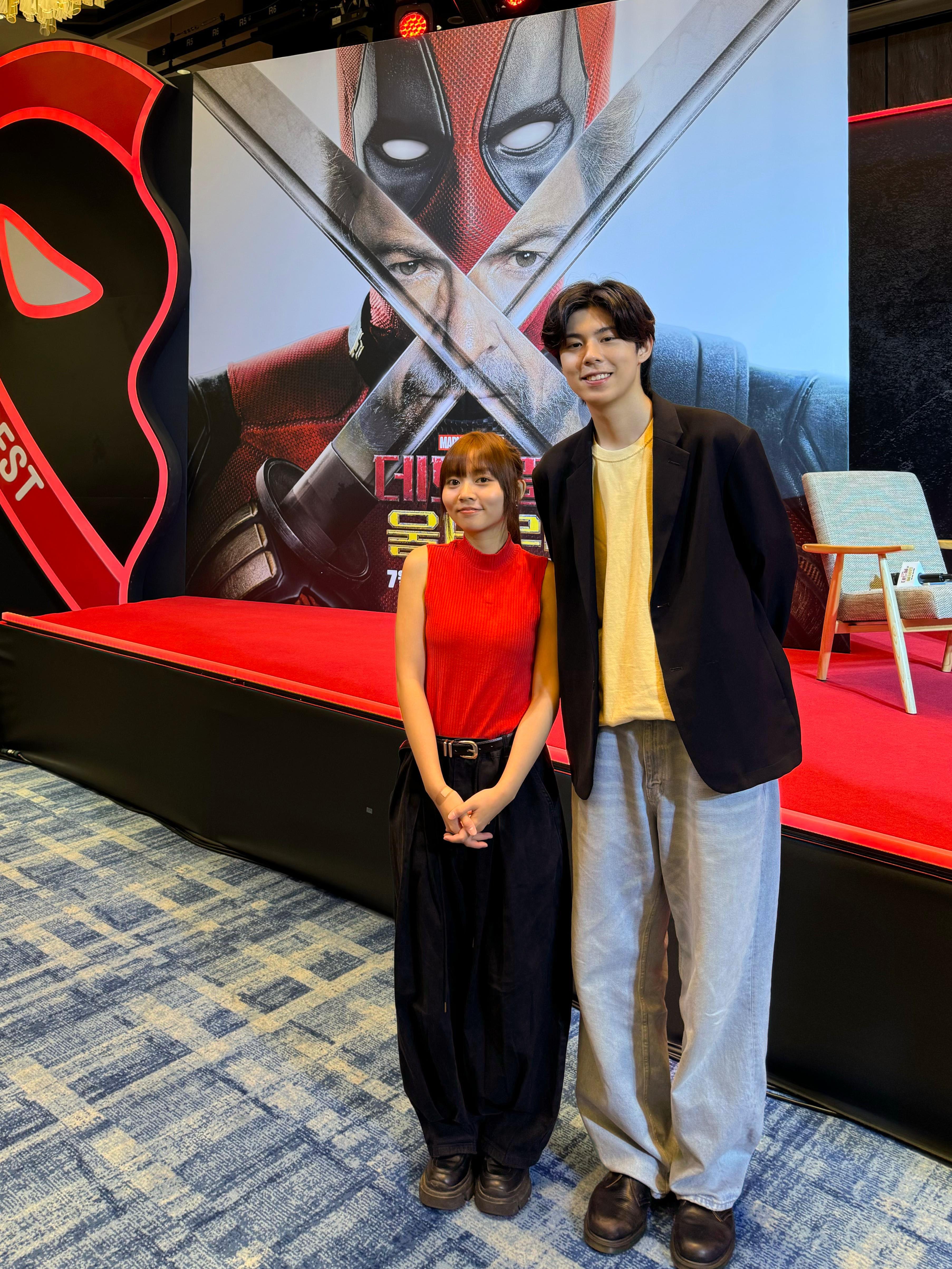 童童及朱Mic代表香港越洋專訪兩位國際紅星。