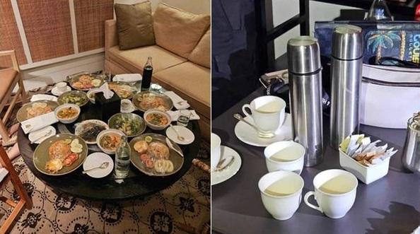 女疑兇叫的食物及疑用來裝著毒茶的保溫瓶和茶杯等。(互聯網)