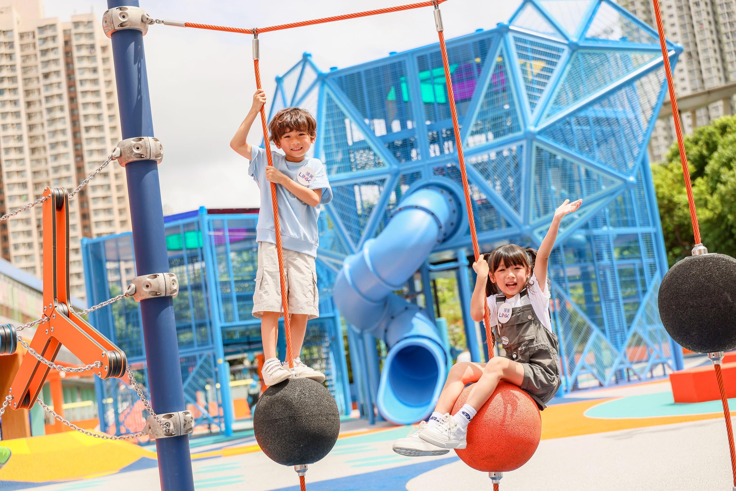 秀茂坪商場的「幾何動樂園」日前開幕,成為小朋友最新放電好去處。