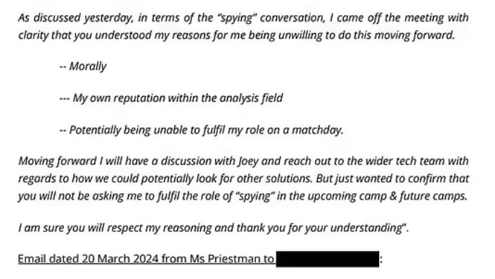 加拿大的內部通訊證明球隊早有系統的間諜行為。(網頁截圖)