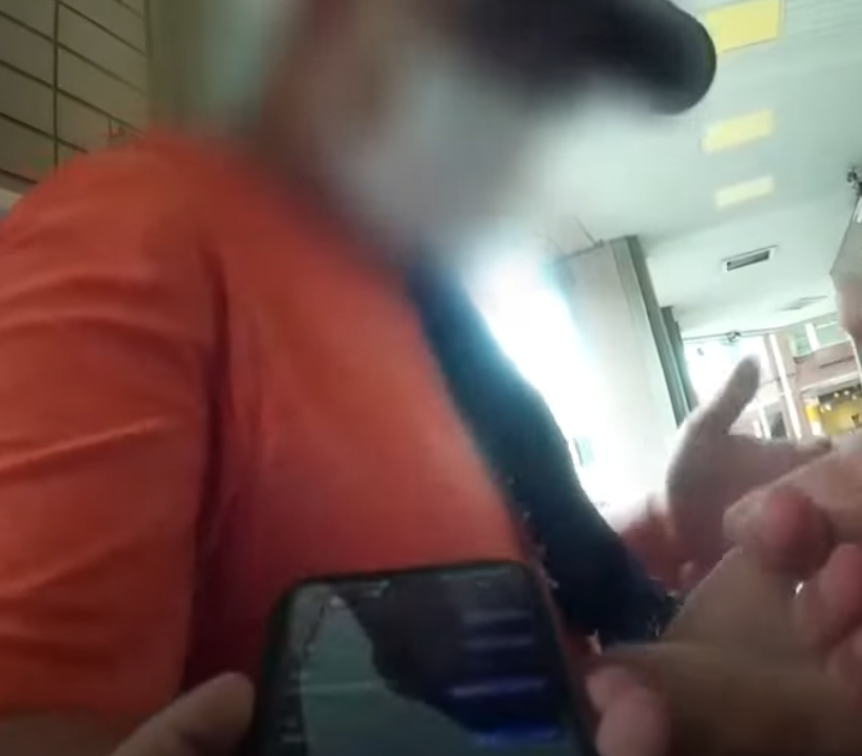 41歲港男提款慌失失被台中市警察斷正。(台中市警察局第三分局)