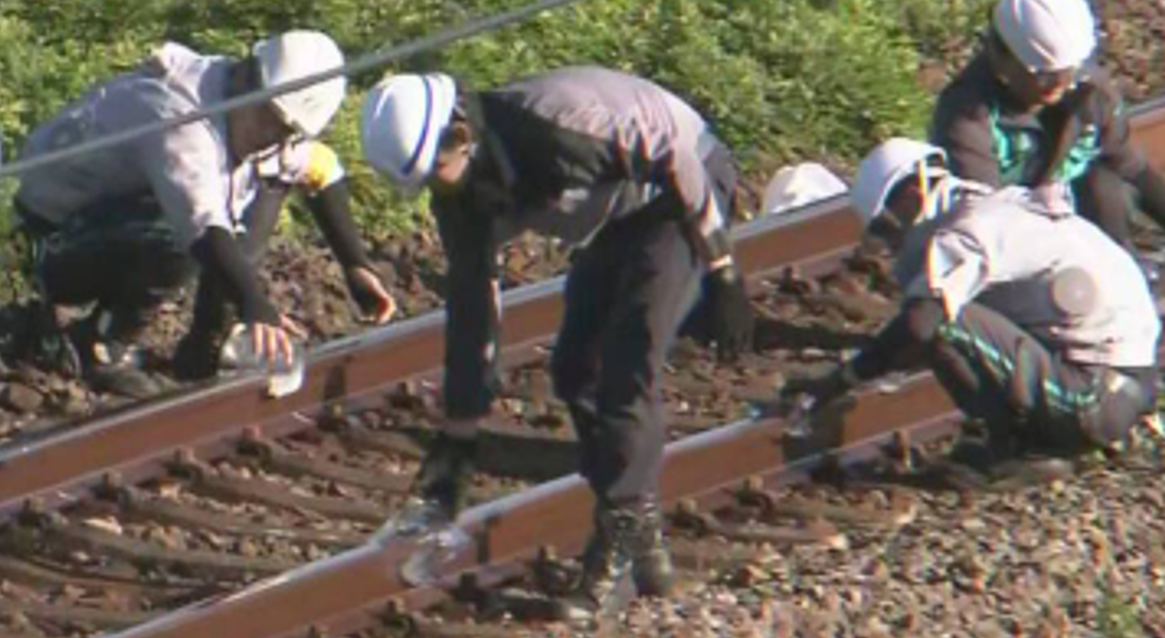 熊本JR路軌太熱變形 竟要用冰敷