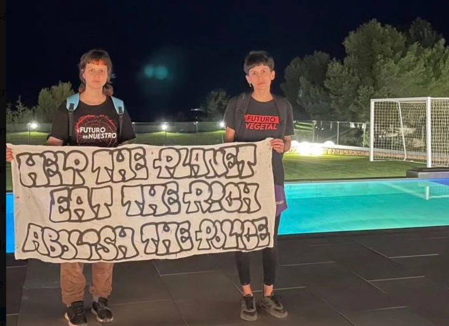 環保組織「素食未來(Futuro Vegetal)」成員闖入美斯在伊比薩島的豪宅,在牆上噴紅和黑色油漆,並揮舞寫有「拯救地球、懲罰富人、廢除警隊」的標語