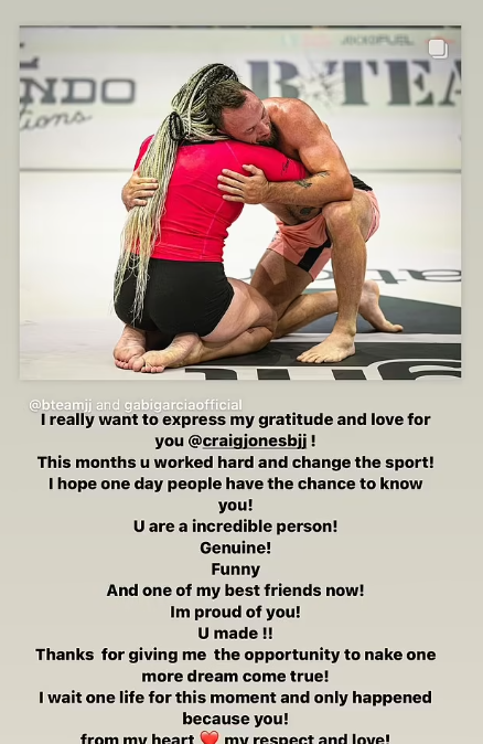 Garcia雖戰敗但仍感高興。(Gabi Garcia IG)