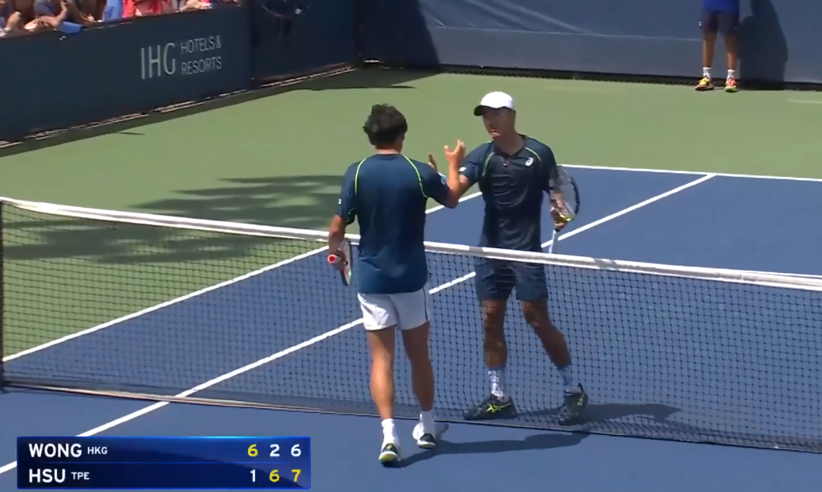 黃澤林在美網外圍賽次圈止步。(影片截圖)