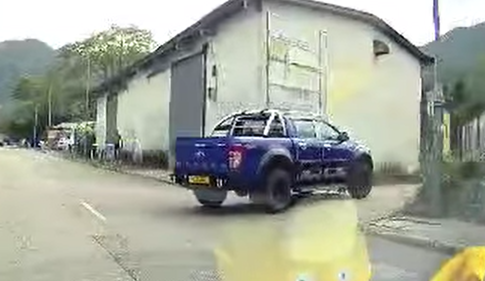 車cam直擊|元朗車輾死狗不顧而去 網民怒斥司機正畜生 (網上影片截圖)