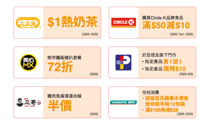 樂悠咭持有人享專屬優惠