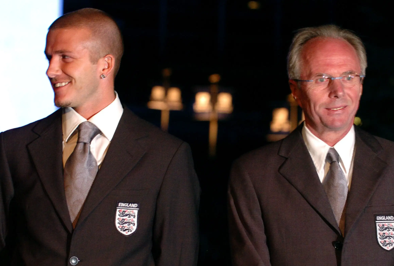 艾歷臣曾在2001至2006年執教英格蘭,期間提攜「萬人迷」碧咸擔任隊長(資料圖片)