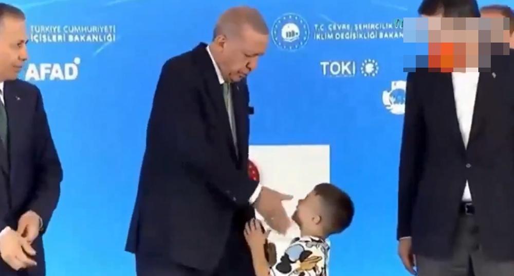 埃爾多安已出手打了他一巴掌。(X)