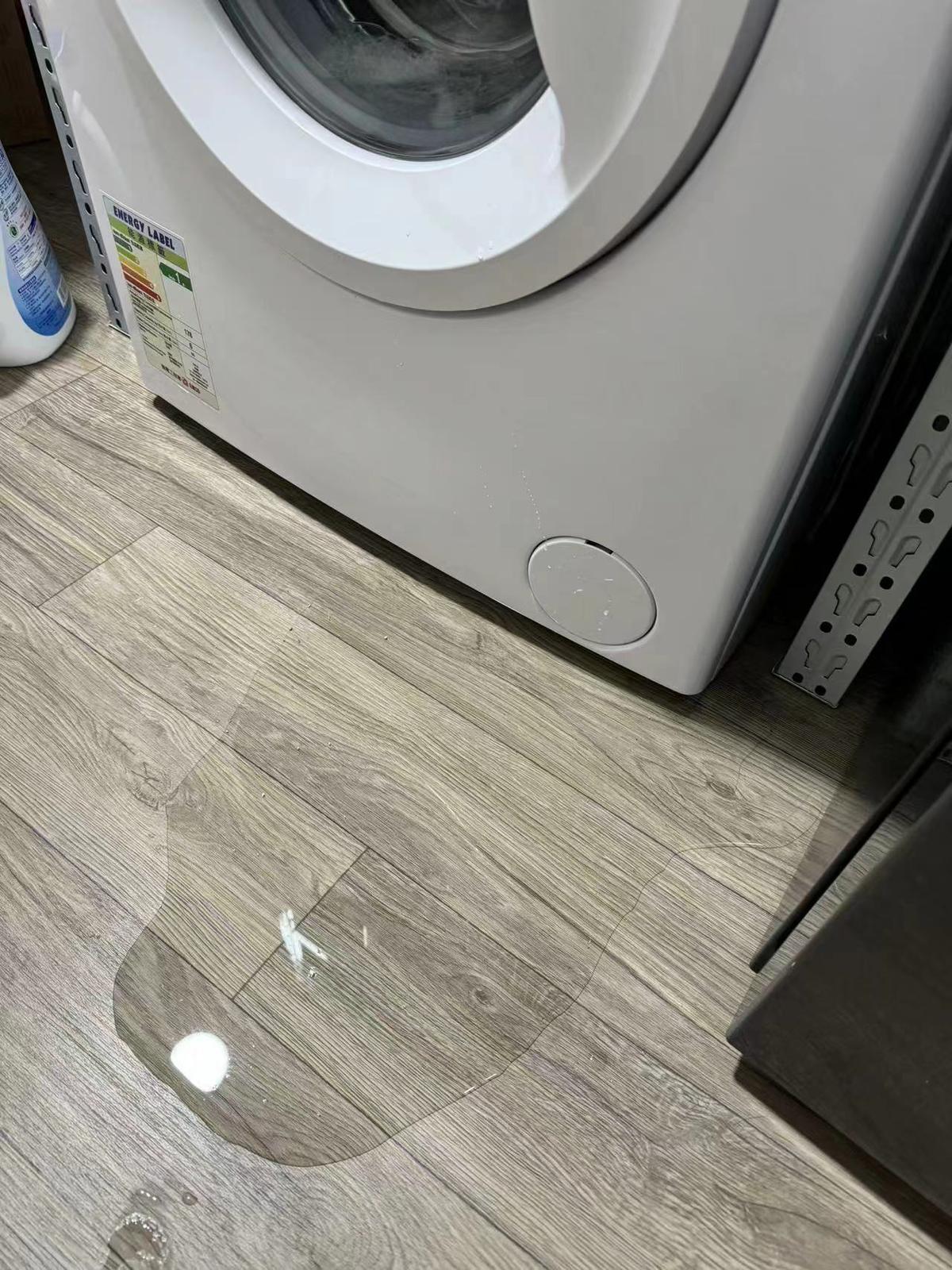 「啟德‧東寓」有住戶洗衣機喉管漏水(九龍城區議員林博提供)