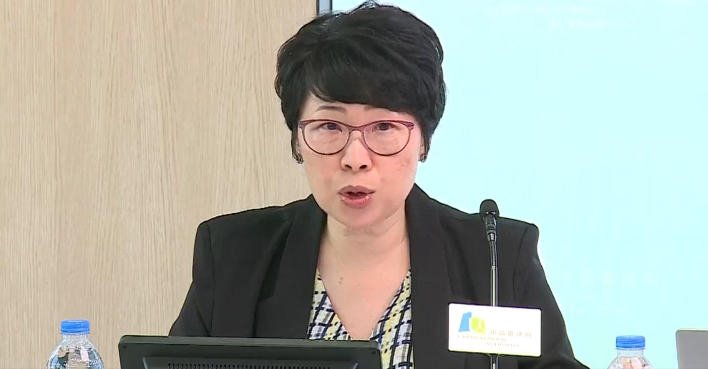 市建局總經理唐溢雯交代項目收購、保償及安置事宜。