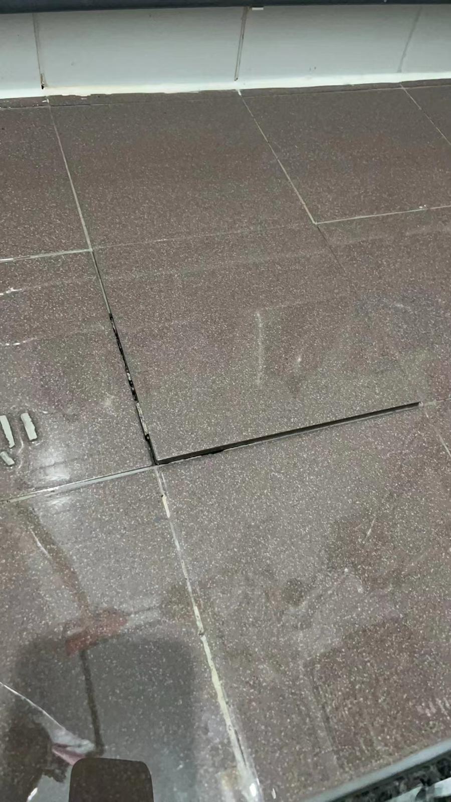 「啟德‧東寓」有住戶單位地板鬆脫(九龍城區議員林博提供)