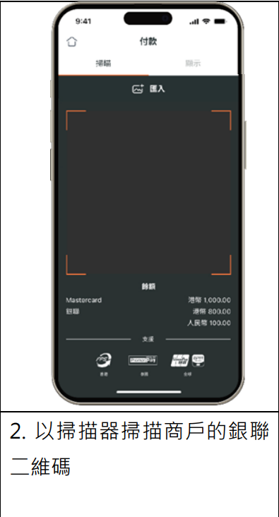 Tap&Go「拍住賞」銀聯二維碼支付流程一覽