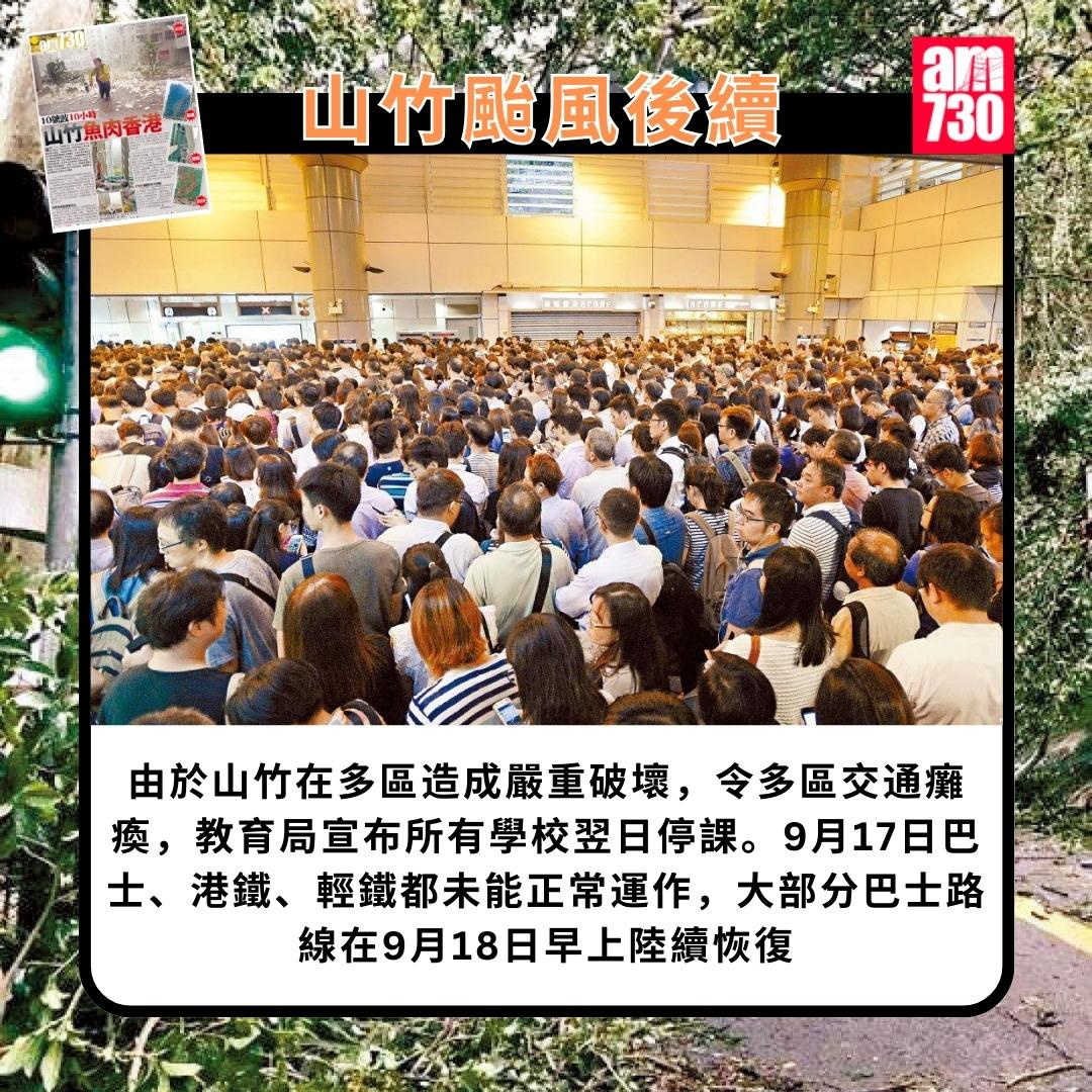 山竹颱風回顧|交通(am730製圖)