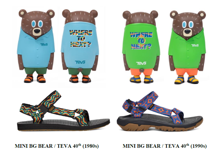 BG BEAR背面「WHERE TO NEXT ?」圖案,劃分岀四種不同的年代風格。