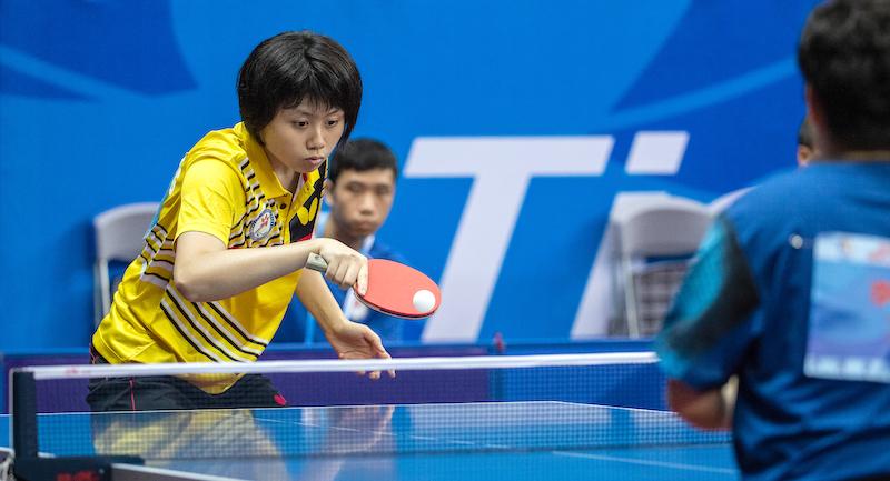 王婷莛出戰巴黎殘奧乒乓球項目。