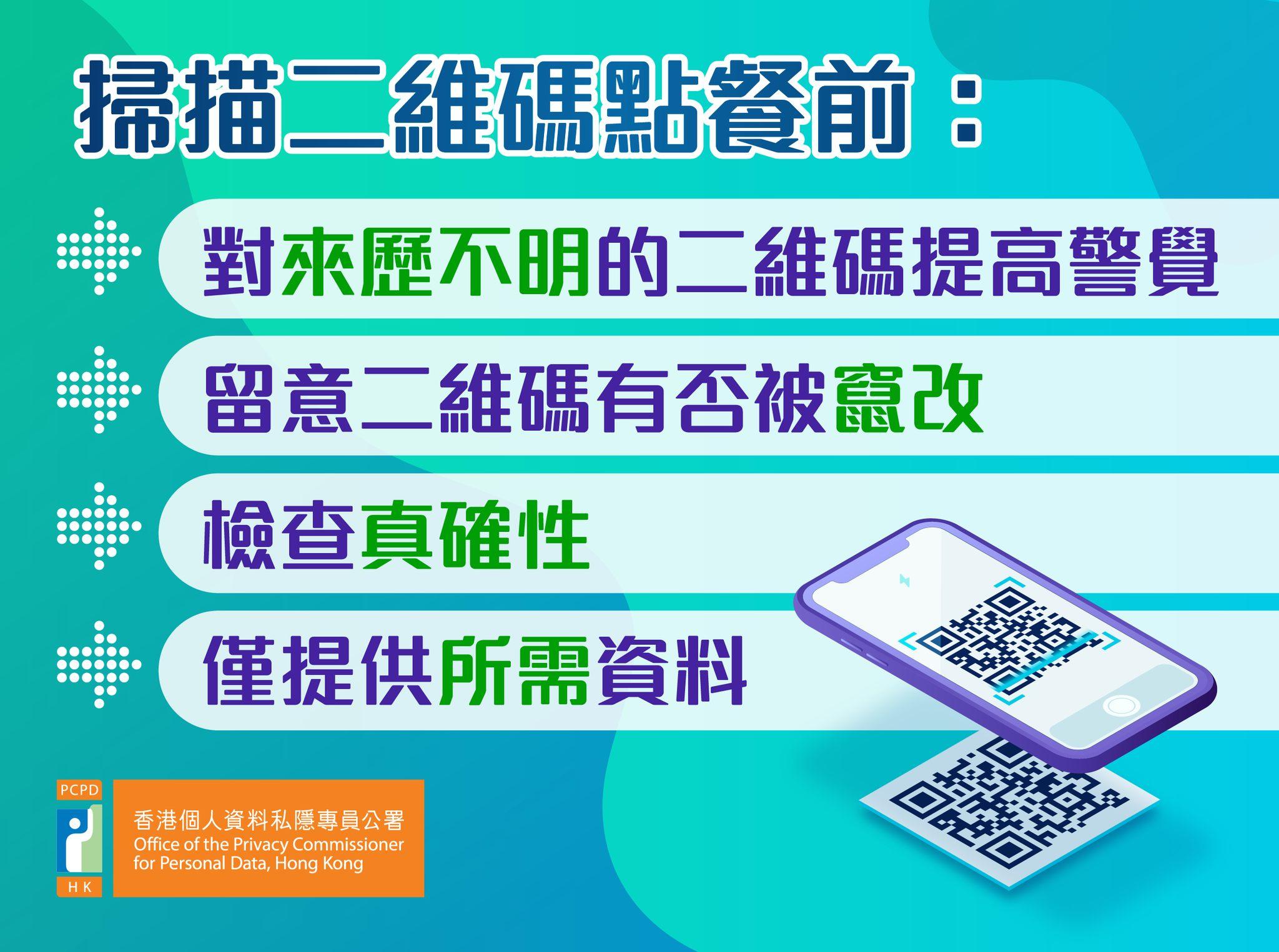 使用手機應用程式點餐貼士(私隱公署 PCPD FB)