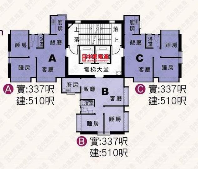 單位樓層平面圖。