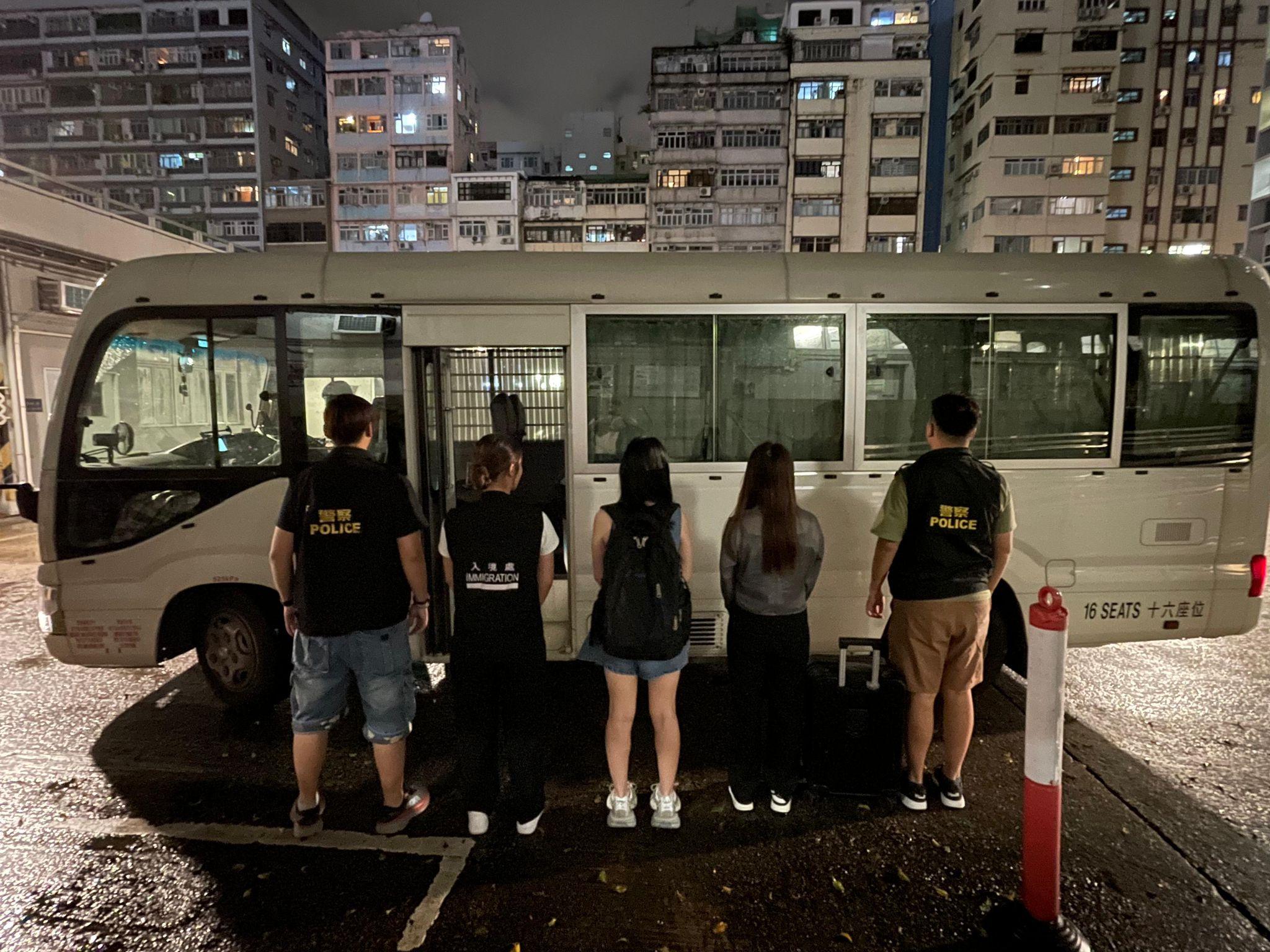 跨部門旺角反黑工及非法入境者 9內地女2非華裔女被捕