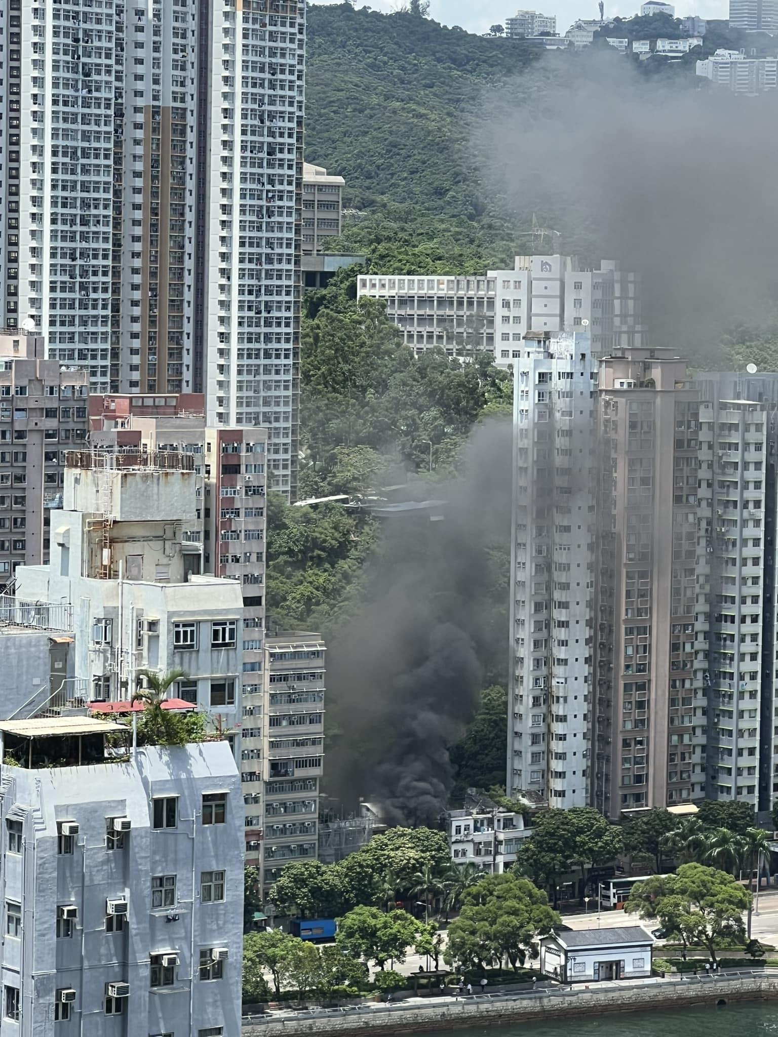 香港仔大道一間地下車房發生火警。(網上圖片)
