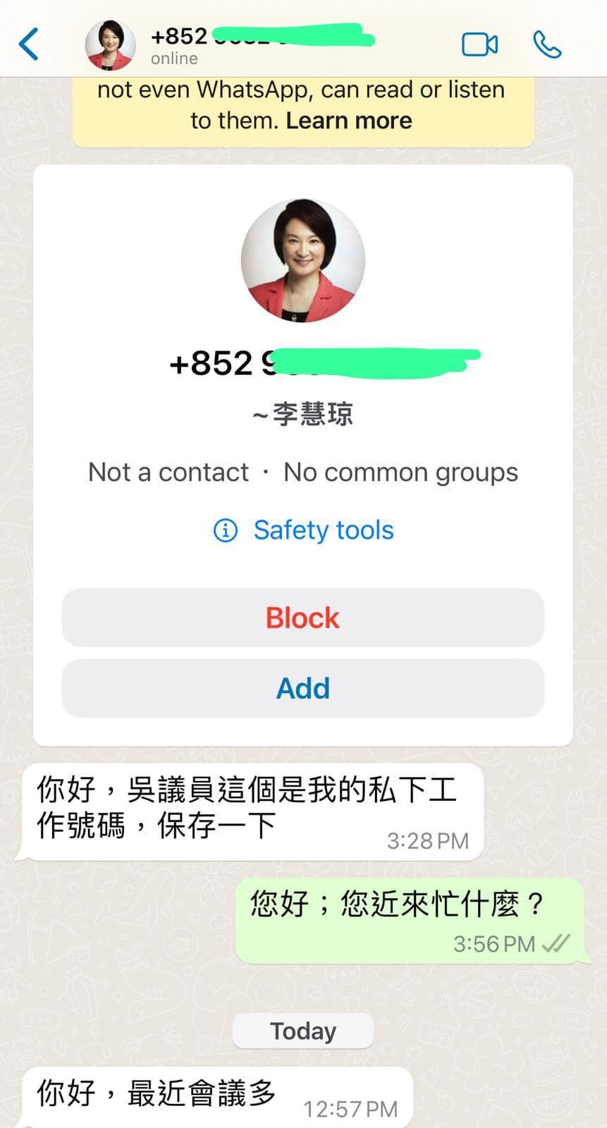 Ray Online|李慧琼被騙徒冒認 向議員同事借錢