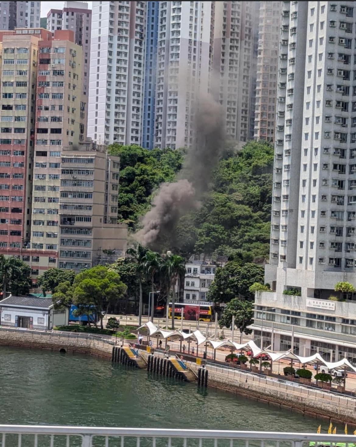 香港仔大道一間地下車房發生火警。(網上圖片)