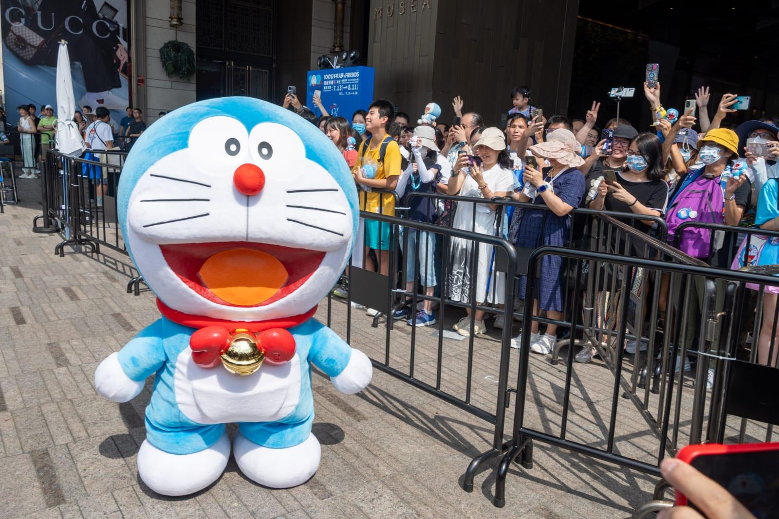 「100%多啦A夢 & FRIENDS」香港巡迴特展免費區最後一天開放。(陳奕釗攝)