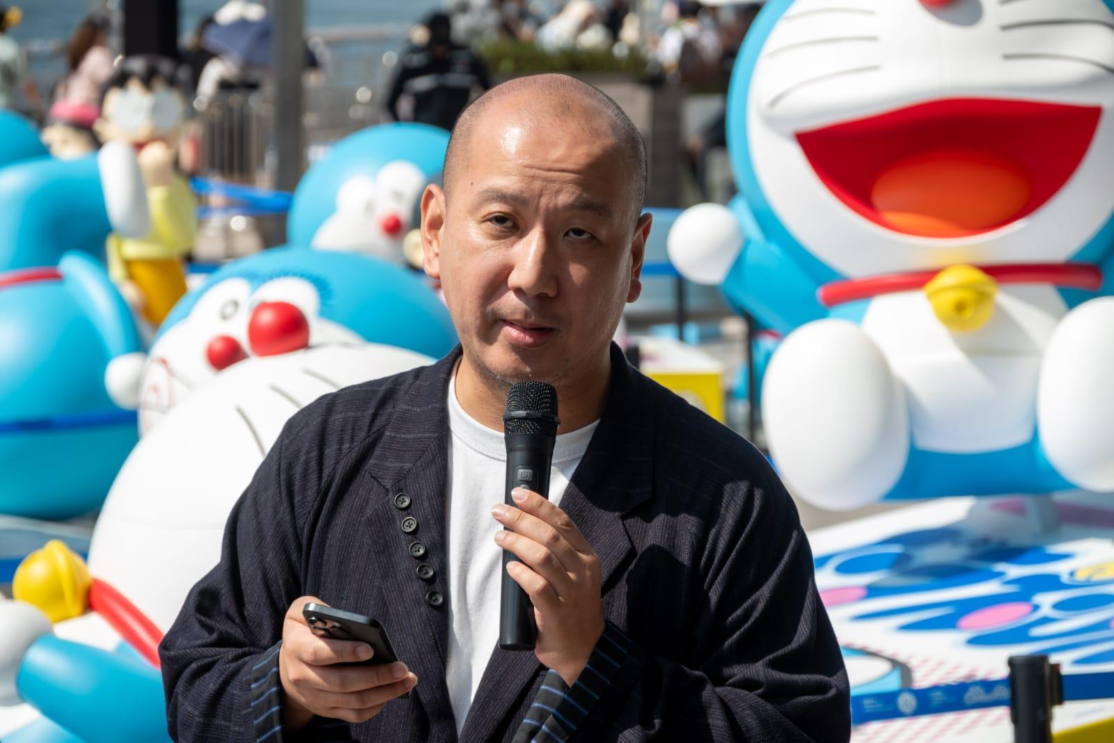 林樹鑫感謝市民對展覽的支持。(陳奕釗攝)