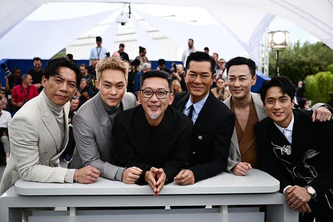 古天樂聯同導演鄭保瑞、林峯、劉俊謙、胡子彤、張文傑遠赴法國康城會見傳媒。