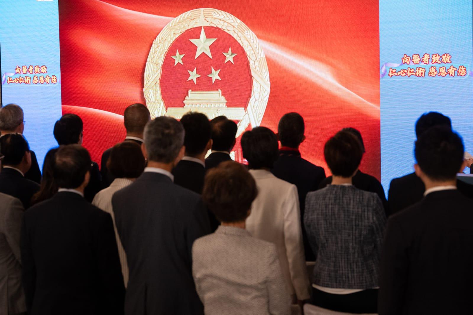 中國醫師節首度在港舉行慶祝大會。(陳奕釗攝)