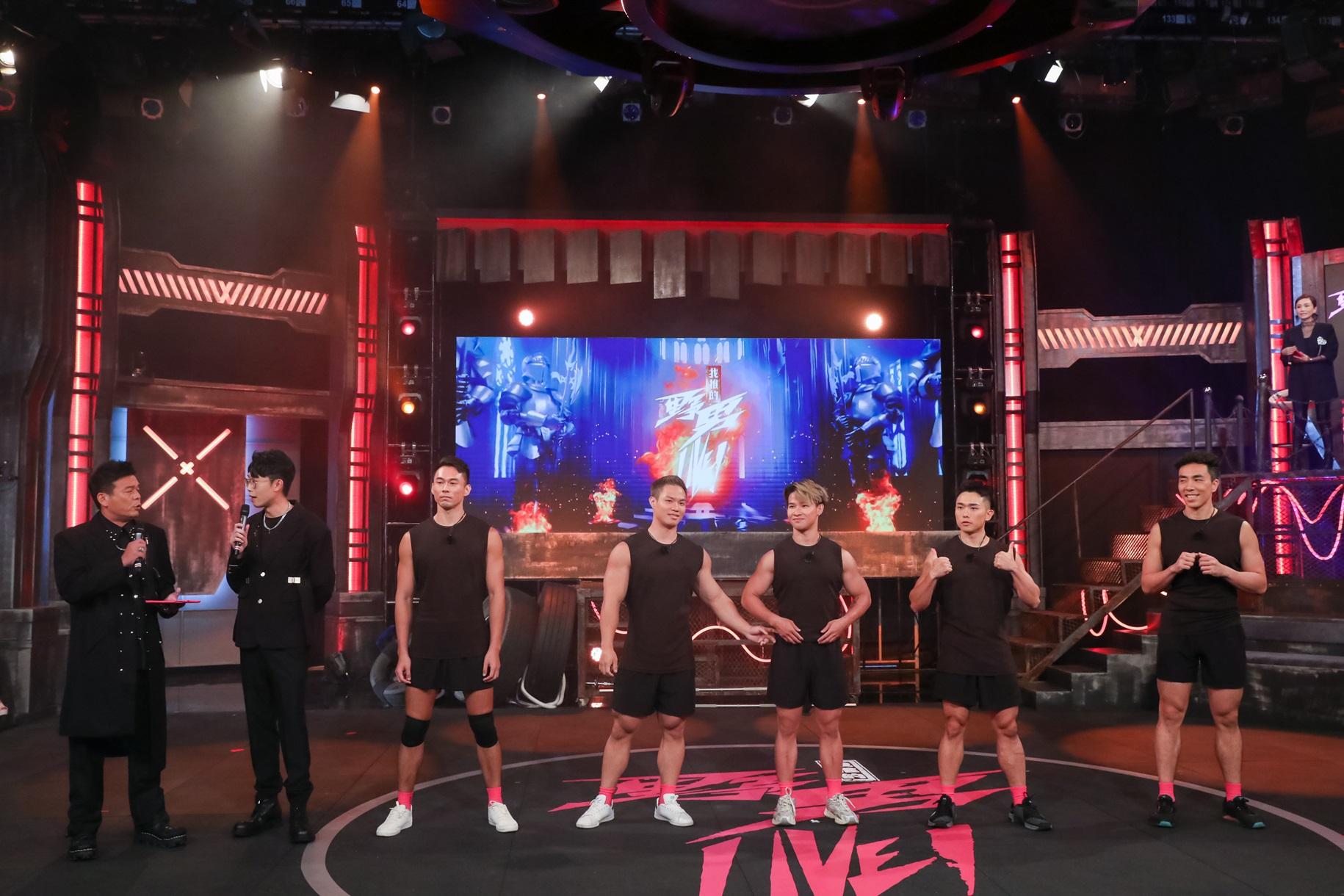 周二5位參賽野男(左起)6號至10號。