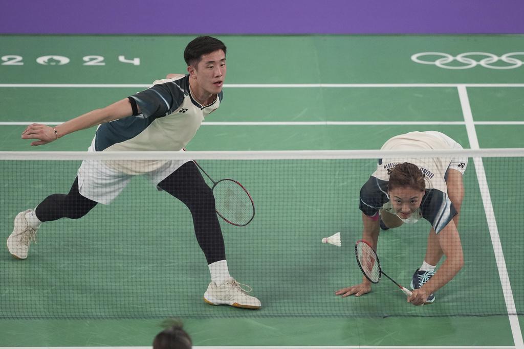 鄧俊文與謝影雪的組合完成今屆奧運。(美聯社)