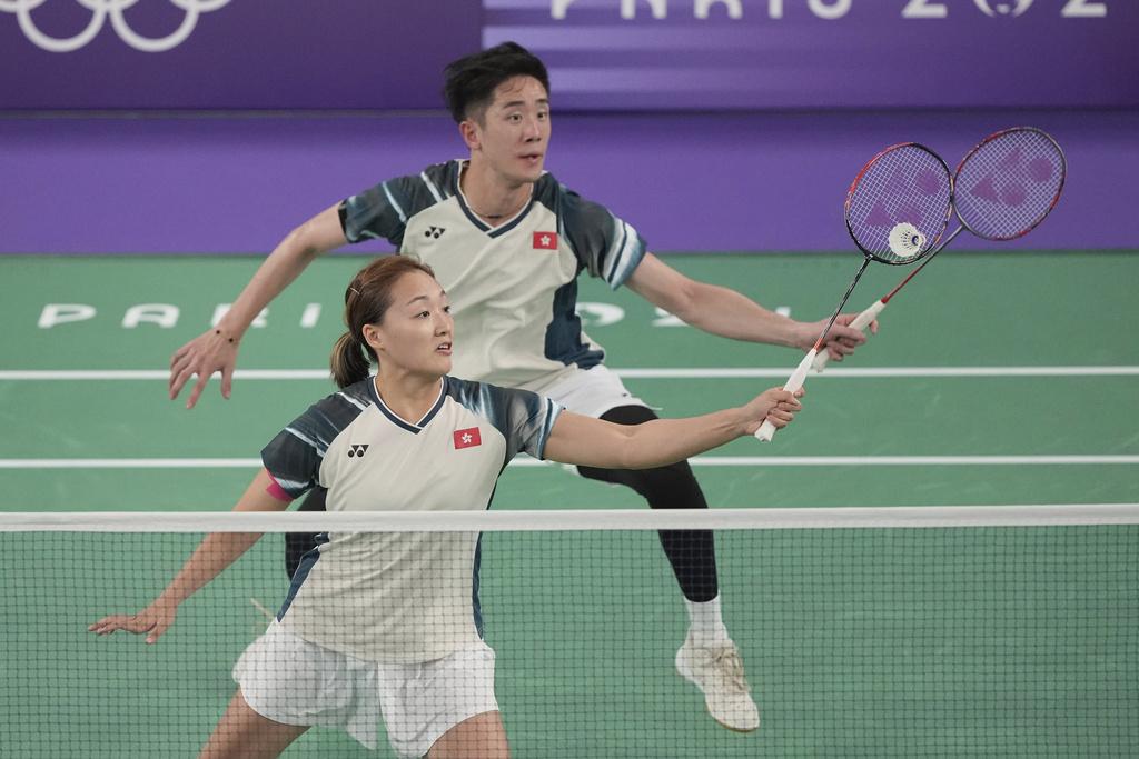 鄧俊文與謝影雪的組合完成今屆奧運。(美聯社)