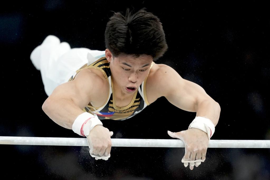 菲律賓體操金牌的尤洛。(美聯社)