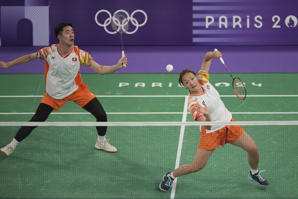 鄧俊文與謝影雪的組合完成今屆奧運。(美聯社)