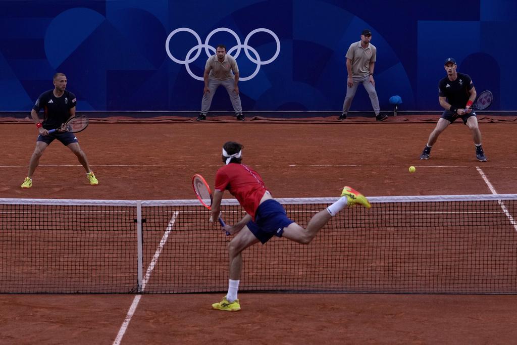 梅利於奧運男雙八強出局,為自己職業生涯劃上句號。(美聯社)