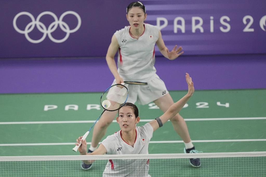 志田千陽與松山奈未在四強不敵中國組合。(美聯社)