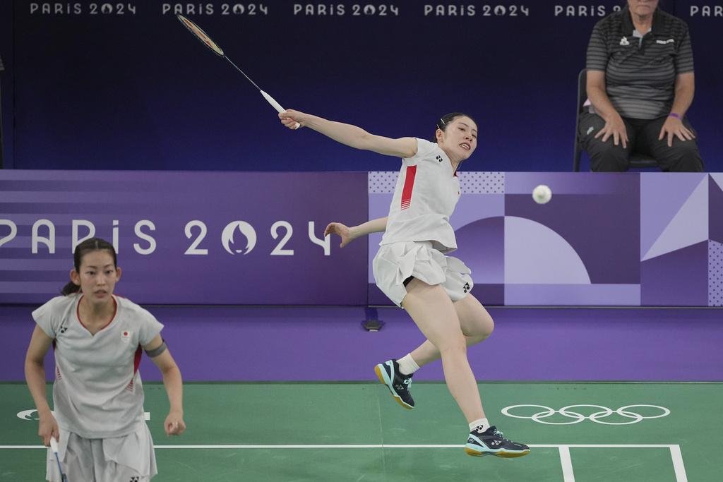 志田千陽與松山奈未在四強不敵中國組合。(美聯社)