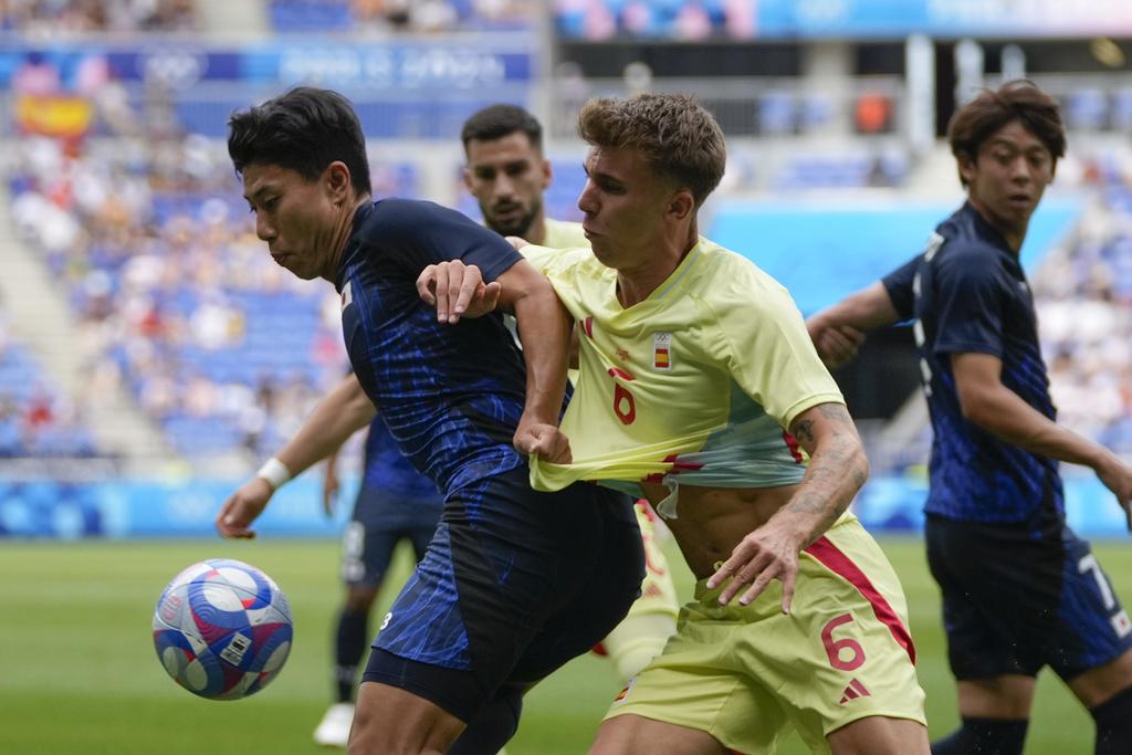 日本以0:3不敵西班牙,奧運之旅八強出局。(美聯社)