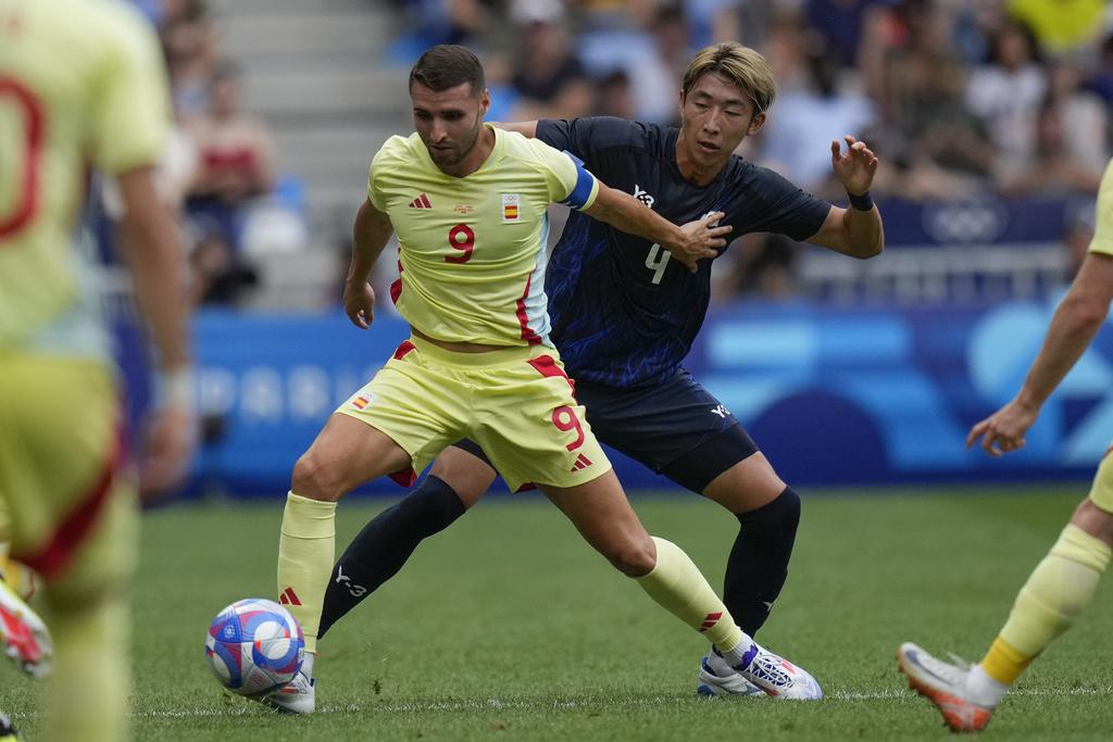 日本以0:3不敵西班牙,奧運之旅八強出局。(美聯社)