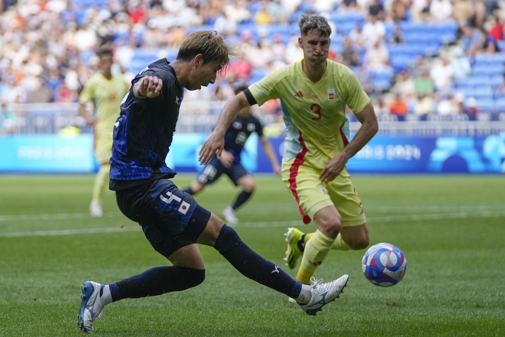 日本以0:3不敵西班牙,奧運之旅八強出局。(美聯社)