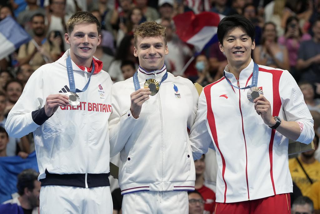 中國隊汪順男子200米混合泳摘銅。(美聯社)