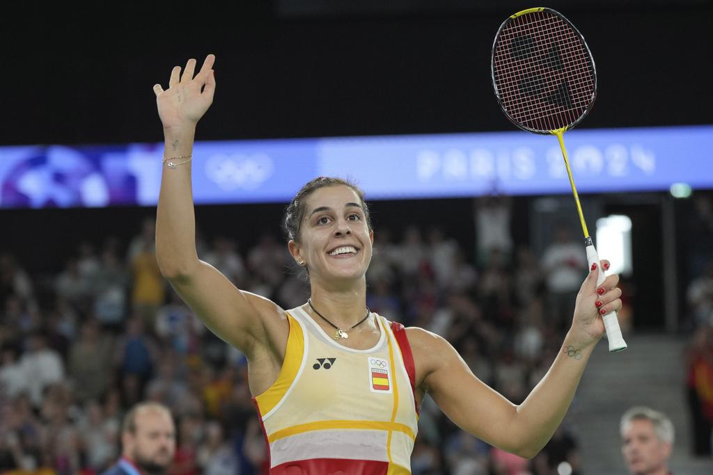 巴黎奧運|馬蓮(Carolina Marin)右膝再受傷疑在IG暗示退休。(美聯社)