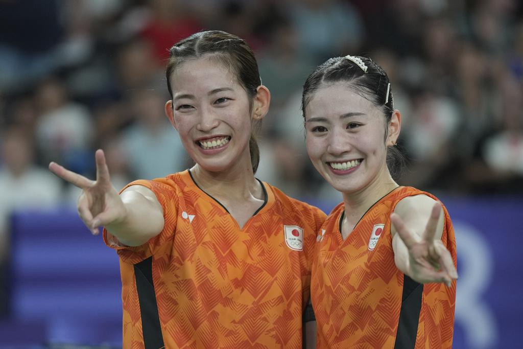 志田千陽是巴黎奧運羽毛球女雙銅牌得主,是今屆人氣運動員。(美聯社)